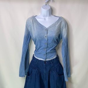 Anthropologie Bell Sleeve Reversible Top, Small